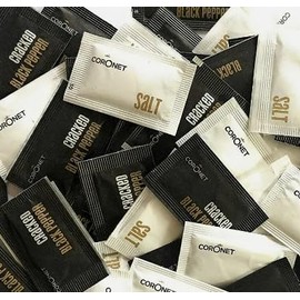 500 x Individual Salt and 500 x Pepper Sachets (1000 in total) By Healthy Home