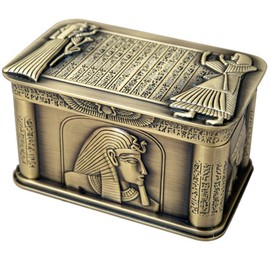 Hogarup decorative box with lid small metal jewelry box trinket boxes hinged egyptian box