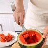 Unbranded Watermelon Slicer Cutter,2-in-1 Fork Stainless Steel Fruit Cutting Artifact