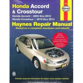 2003-2012 Honda Accord & 2010-2014 Crosstour Haynes Repair Service Manual 1812