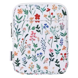 Dadanism 6-7 Inch Padded Sleeve for 7" Kindle Colorsoft Signature Edition and All-New Kindle Paperwhite, Protective Sleeve Pouch Bag Carrying Case for 6" Kindle/Kindle Oasis/Kobo E-Reader, Flowers