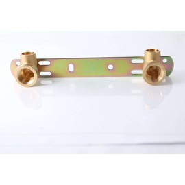 1/2" x 15mm Concealed Shower Bracket / Length - 100mm / Thermostatic Mixer Tap Bar Back Plate BSP Thread Faucet Connection Set