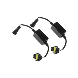 Hihaha LED Car Headlight Canbus Decoder 9006 9005 9012 H10 Error Free Warning Resistors Decoder Replacement Anti Flicker Resistor Plastic Black (Set of 2) Durable Material