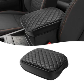KBH Center Console Armrest Cover for Nissan Frontier 2022 2023 2024 2025, Middle Console Lid Protector Cushioning, Vinyl Leather, Anti-Scratch, Black
