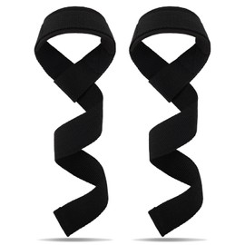 Viiotu Lifting Straps, Gym Straps with Neoprene Cushioned Wrist Pads, Weight Lifting Straps for Men & Women, Deadlift Wrist Straps for Powerlifting, Strength Training (Black)