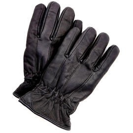 Riparo Mens Genuine Leather Insulated Winter Gloves (X-Large, Black)