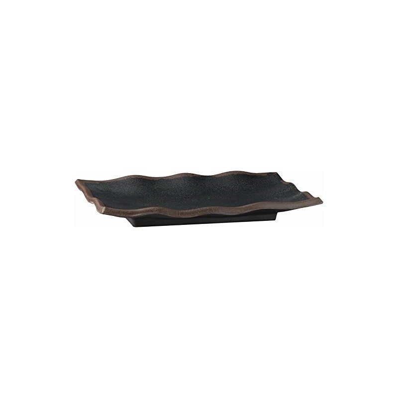APS GK838 Marone Melamine Wavy Tray, 225 mm x 150