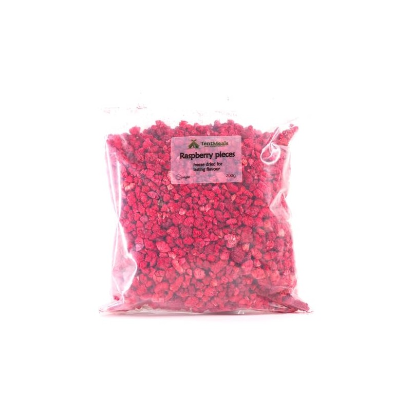 Freeze Dried Raspberry Pieces (200g). Great for Baking and Decorating