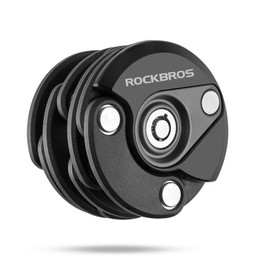 ROCKBROS Bicycle Key Blade Lock, Bike Lock, Key Type, Foldable, Chain Lock, Anti-Theft, Durable, Convenient to Carry, Bracket Included, Commuting, MTB, Round Shape, 25.6 inches (65 cm), 3 Keys