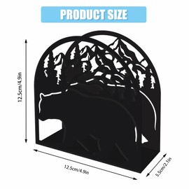 SUPERDANT Bear Napkin Holder for Tables Forest Animal Iron Napkin Holder Napkin Dispenser Tabletop Tissue Stand Rustic Cloth Napkins Holders for Kitchen Hotel Restaurants Farmhouse Home Decor