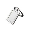 ARFUKA Keyring Stainless Steel Square Tag Pendant Car Key Ring