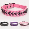 Serijoars Spiked Studded PU Leather Dog Collar for Small, Medium,