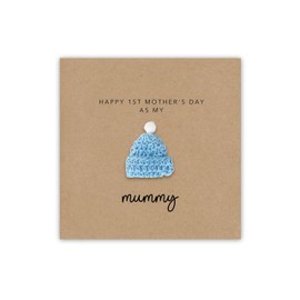 Happy 1st Mothers Day card, Simple First Mothers Card for mum, Mothers from baby, Mothers Day Mum Card 1st Mothers Day Card for Mum, First (Pink)