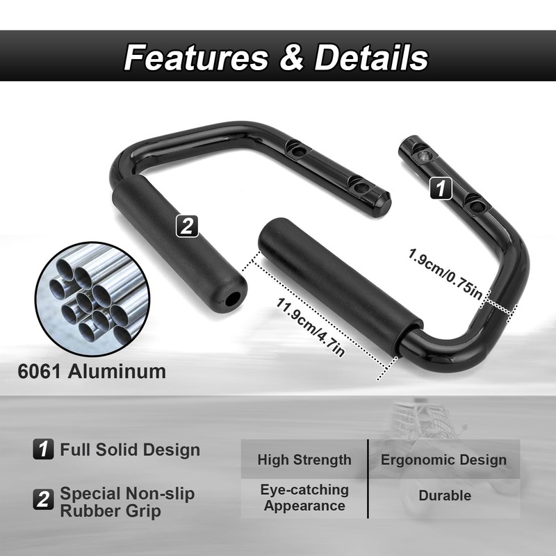 ROMELACK 2PCS Grab Handles Aluminum Compatible with Can Am Maverick