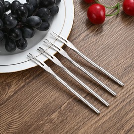 luvtree 4 Pieces 5 inche Stainless Steel Pickle Fork, 12.9 cm Dessert Fork, Fruit Fork, Salad Fork, Seafood Fork, Olive Fork, Escargot Fork, French Snail Fork, Appetizer Fork.Dishwasher safe