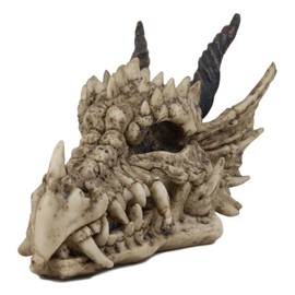 Ebros Gift Jurassic Beowulf Elder Dragon Head Skull Realistic Fossil Statue 7.75" Long Miniature Figurine Might and Magic for Medieval Fans Game of Thrones Lovers Dungeons and Dragons Fantasy Decor