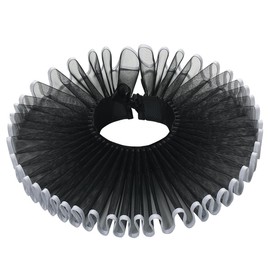 FAD-4U Elizabethan Chiffon Neck Ruff Detachable Collar for Medieval Costume Ensembles Neck Collars Black&White