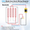 100A 10 Way Fuse Block, 12V Fuse Box Holder 10