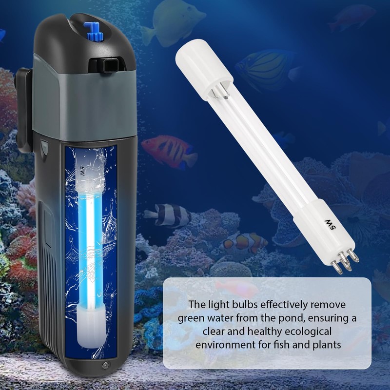 Giokyi 2 Pack 5W UV Bulb for Pond Filter Replacement