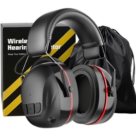 Qozybuds Gel Cushions Ear Muffs, Bluetooth 5.4 Hearing Protection Headphones with 1200mAh Battery, 120H Working Time, 30dB SNR, Larger Buttons for Easy Operation, Superior Stereo Sound Quality