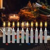 Mega Candles 10 pcs Unscented Silver Exquisite Mini Taper Candle,
