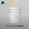 5-Gallon White Bucket Pail Container with Lid | Food Grade