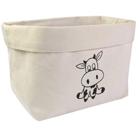 Azeeda Large 'Cute Cow' Canvas Organiser/Storage Bag (OR00007623)