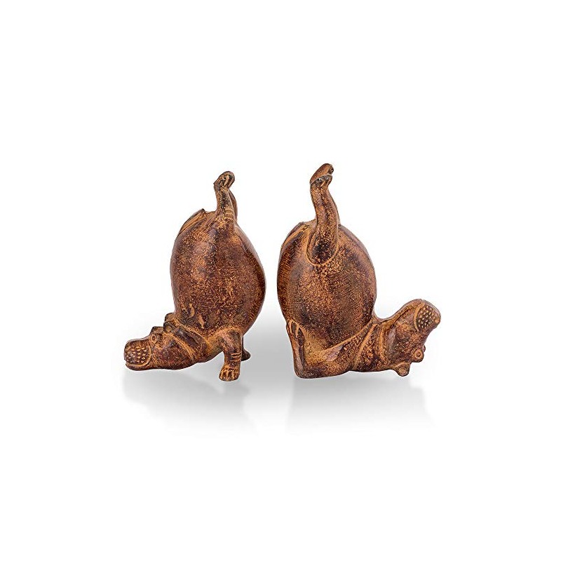 Acrobatic Hippo Bookends