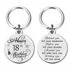 FALOGI 18th Birthday Keychain, Happy 18 Year Old Birthday Gifts