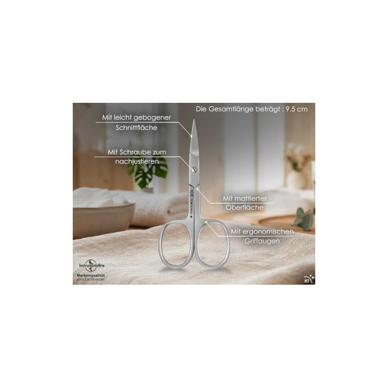 Curved Nail Scissors with Sharp and Precise Cutting Surface Stainless