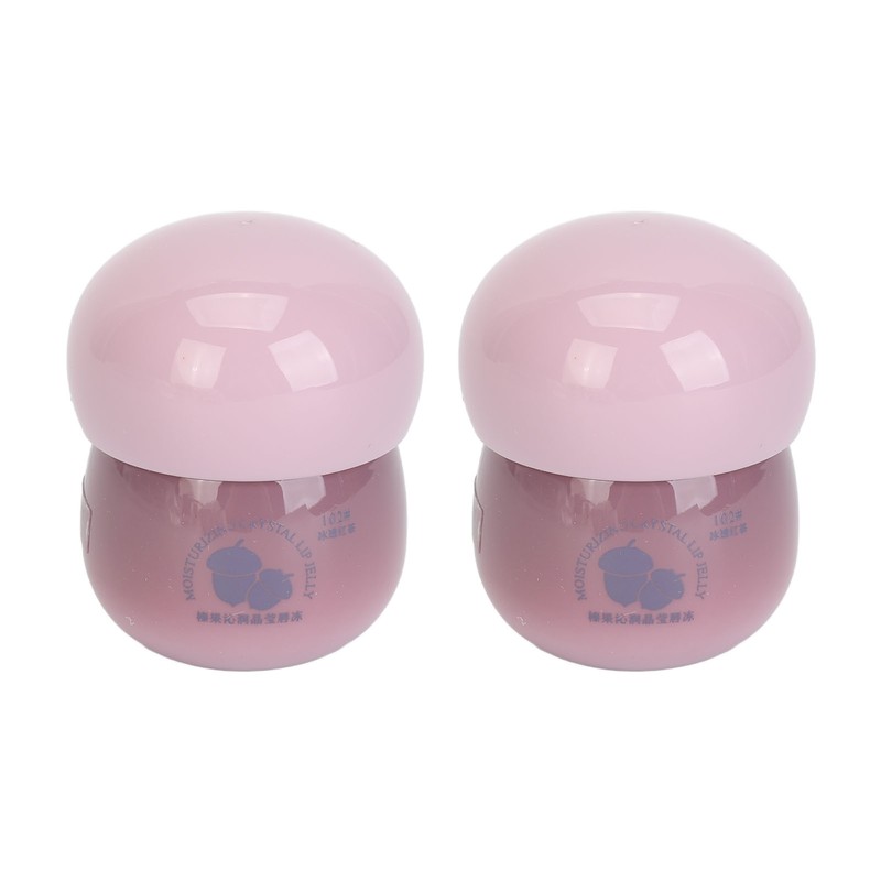 2pcs Matte Lip Gloss Hydrating Water Gloss Mushroom Shape Long
