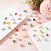 GOMAKERER Pack of 180 9 Colours Crystal Pendant Charms, Faceted