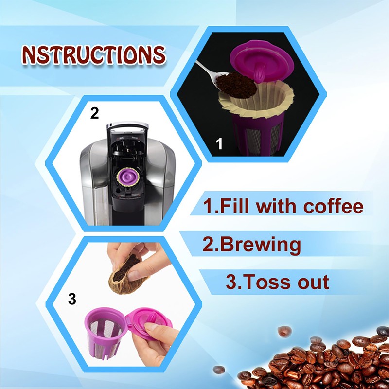 Irmidi Disposable Coffee Filters, 100 Count Natural Paper Filters Compatible