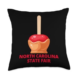 North Carolina State Fair Caramel Apple Candy County Fair Throw Pillow