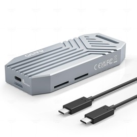 MAIWO 40Gbps M.2 2280 NVMe SSD Enclosure, USB4 NVMe Enclosure Fits M-Key Built-in Cooling Fan Supports Thunderbolt3/4 USB4/3.0/2.0 Tool Free 8TB Capacity Aluminum Alloy Case (K1695F)