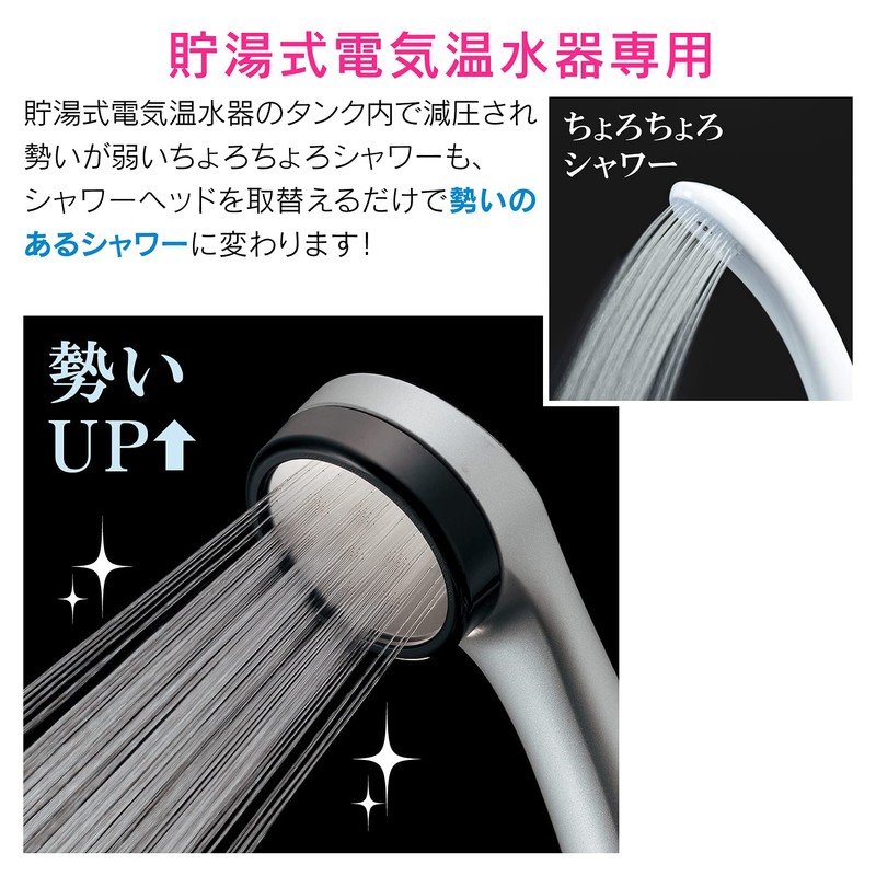 GAONA GA-FC036 Ultra Low Water Pressure Shower Head, Silver, 3.7