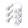 FIRMERST 1875W Flat Plug 1Ft Extension Cord 15A for Home
