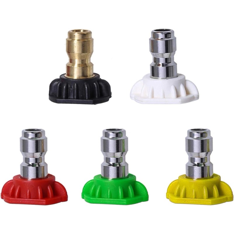 JANSAMN 5Pcs 2.5 Orifice Pressure Washer Nozzle Tips Set 4500