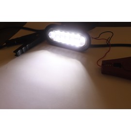 2 Red + 2 White 6" Oval Oblong LED Light Fog Back-up Reverse Stop Turn Tail Truck Trailer