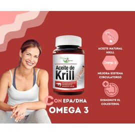 Aceite de Krill 60 cápsulas 1200 mg | Ingredientes naturales | Astaxantina | Alta Concentración. green house