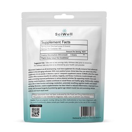 Micronized Creatine Monohydrate - 100 Servings - Supports Cognitive Function, Cellular Energy, Enhanced Muscular & Athletic Performance - Quantity: One Time Purchase