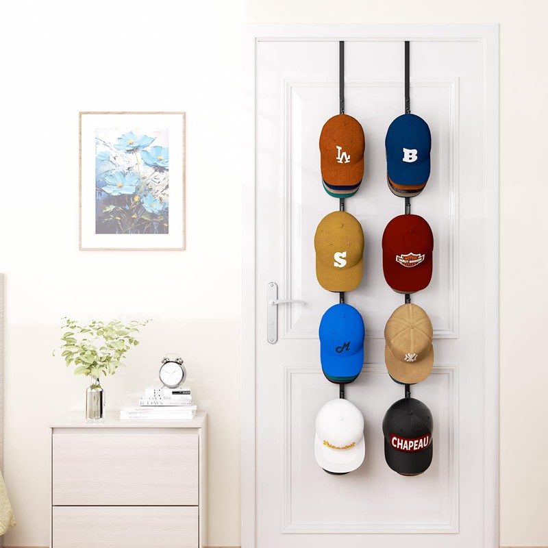 HapiRm Over Door Hat Rack - 2 Packs Hat Organizer