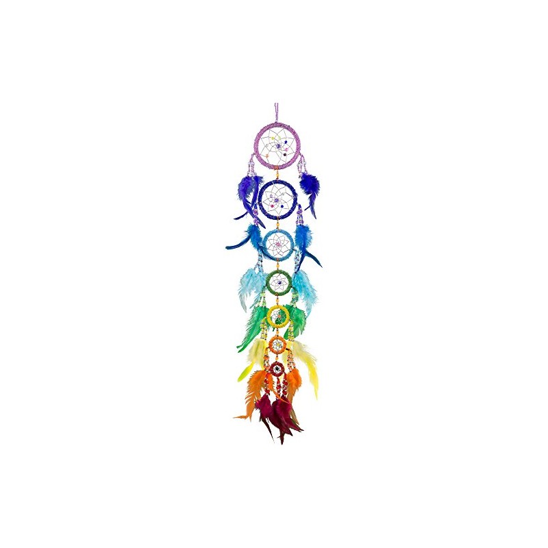 Kheops International Beaded Dreamcatcher 7 Chakras, 24-inches Length, Multicolor