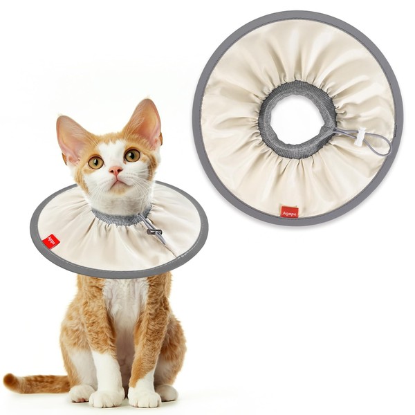 Agape Soft Cat Cone, Lightweight Recovery Collar for Cats to