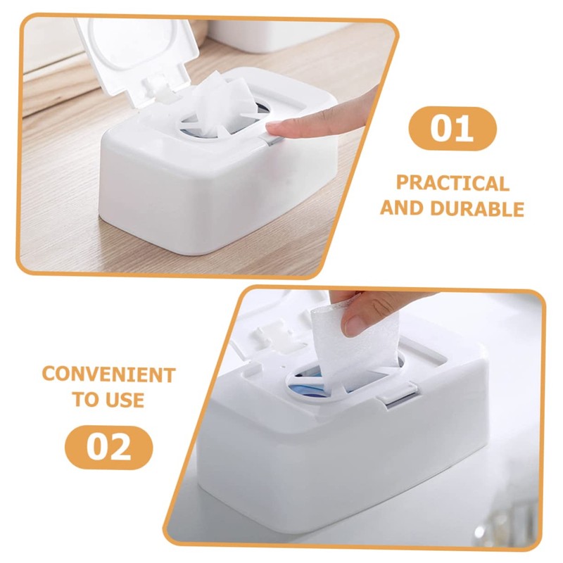 Baby Wipes Dispenser Plastic Organizer Box Storage Box Push Button