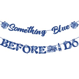 TxscOxwP1 Something Blue Before I Do Banner for Women Girl, Something Blue Bridal Shower Decoration for Bridal Shower Bachelorette Engagement Wedding Anniversary Party Decor