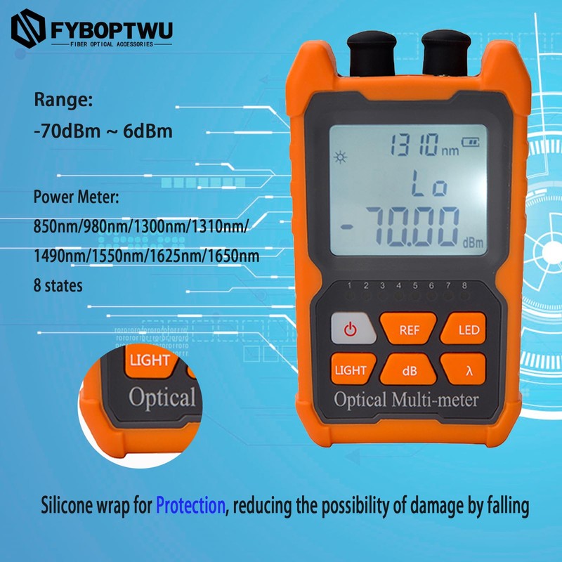 FYBOPTWU - 4 in 1 Function Fiber Optic Tester Portable