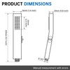 G-Promise All Metal Square 2 Function Handheld Shower Head, with