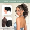 YEAME Ponytail Extension, 14 Inch Short Claw Clip in Wavy