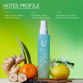 Ellis Brooklyn SEA Body Mist - Clean Perfume Body Spray for Women, Body Mist for Women, Lemon Citrus Ginger Perfume Jasmine Perfume Sandalwood Perfume